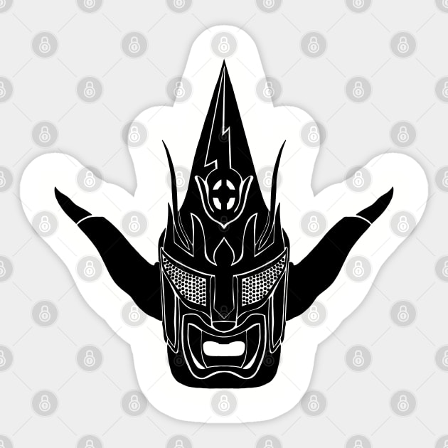 Jushin Thunder Liger (black) Sticker by BludBros